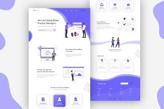 design modern and professional landing page or website UI