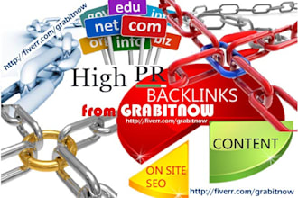 create 5 dofollow PR9 backlinks for your website