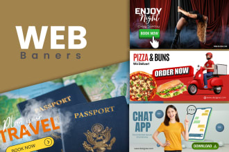 design web banner, header, cover, social media or google ads
