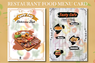 design restaurant food flyer or poster and digital food menu