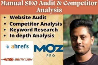 provide manual SEO audit report with competitor analysis