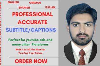 edit and do captions, srt or vtt file for your instagram, tiktok and videos