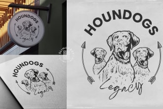 make vintage animal logo with hand drawn illustration design