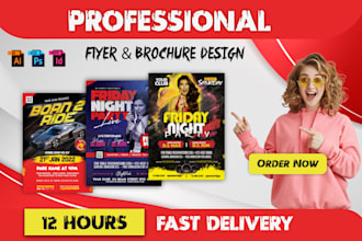 design professional events, club, sports, and dj party flyer