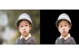 retouch photos, background removal and replacement