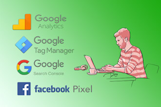 setup google analytics, facebook pixel or tag manager