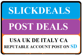 reputable account deal post on upto 20 deal forums in 60 min