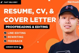 proofread and edit your CV or resume for phd applications