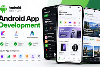 develop a professional android app using kotlin or java
