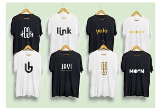do creative minimal t shirt design with tee mock up
