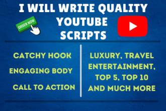 write quality youtube script