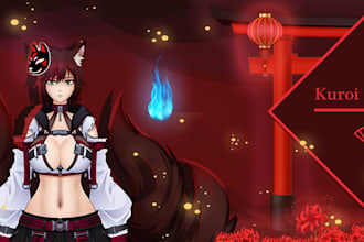 create a vtuber or anime banner or header for your platform