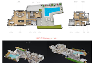 redraw 3d floor plan with all input from client