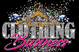 design luxury feminine fashion boutique and glitter logo