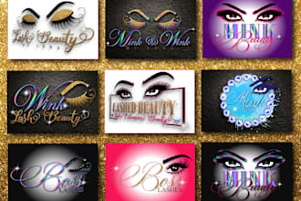 design luxury and beautiful eye lashes and beauty logo