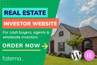 design real estate website for wholesale investor syndicator, cash house buyer