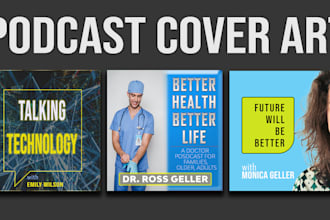 design unique and professional podcast cover art