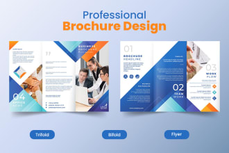 do trifold brochure design, booklet, white paper or proposal
