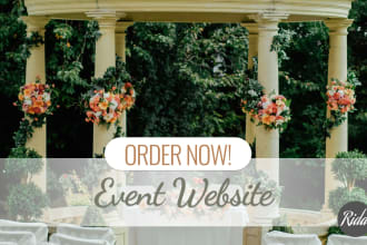 do wedding, rsvp, event planning, birthday, conference, or festival website