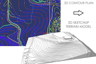 create 3d sketchup terrain model from dwg
