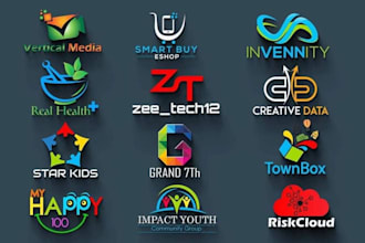 create modern minimalist logo for your business website and youtube channel