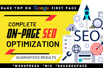 do complete on page and technical SEO service wordpress wix webflow squarespace