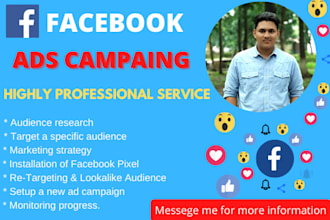 run  facebook ads campaign to increase  page followers