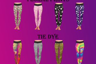 design seamless, repeat pattern for leggings, yoga pants