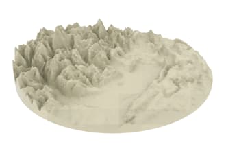 do 3d printed model of topography, terrain