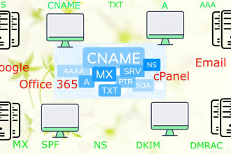 fix or set up dns records spf, dkim, dmarc, mx, cname, txt mta sts