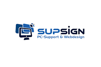 create modern computer, software and technology logo with express delivery