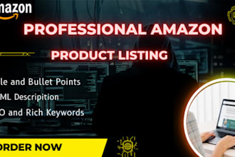 write highly optimize listing and HTML descriptions, list creation ,SEO keywords