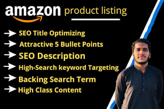 optimize your listing on amazon and your own content writer