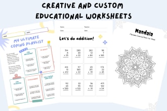 design worksheets and activity books for preschool kids