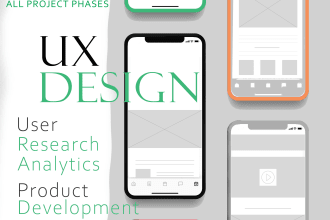 design UX UI applications, dashboard, prototype, UX research