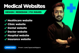 build medical,  healthcare, dental, clinic and hospital website