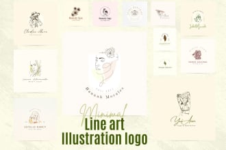 one line art logo
