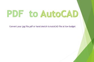 make PDF to autocad  2d floor plan