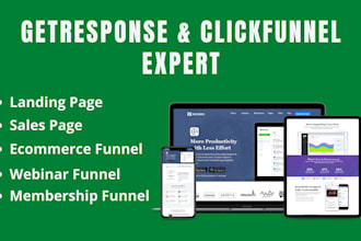 build your clickfunnels sales funnel and clickfunnels landing page, getresponse