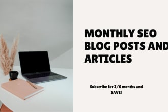 write monthly SEO blog posts on lifestyle, mindset, and holistic wellness