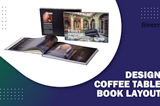 design all kind of a coffee table book of your own choice