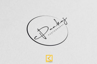 hand drawn signature logo for your photographs