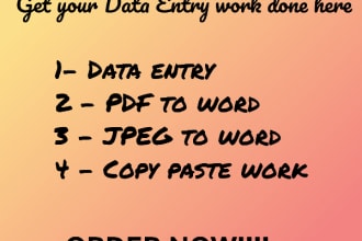 do the data entry for you at reasonable charges