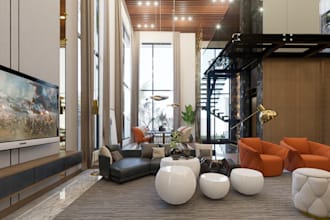 do professional 3d interior design and architectural rendering