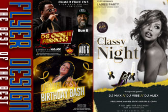 do professional and unique event, party and club flyer