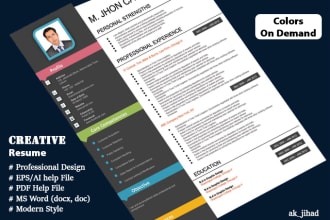 design professional resume, CV template and cover letter