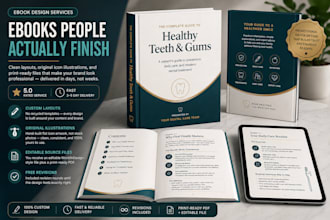 design dental ebook, dentist lead magnet, or kids oral guide