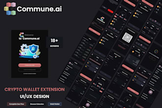 design modern crypto wallet, defi and web3 app UI UX