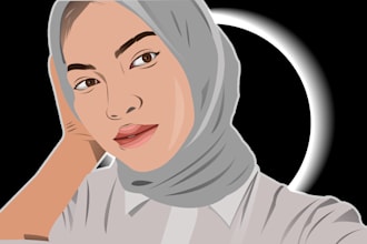 draw cartoon vektor with your face