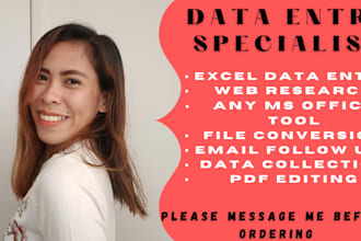 be your data entry specialist